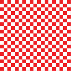 Fototapeta premium Traditional red and white Chess board Background ,checkered tablecloth pattern , checkered, traditional, red, white, pattern.