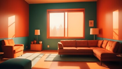 Photo interior modern design room 3d illustration