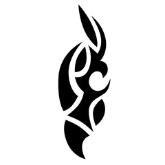 Simple Tattoo design. Tattoo tribal design vector. Art tribal tattoo Stencil.