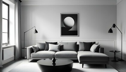Photo interior modern design room 3d illustration