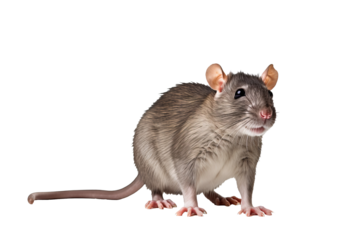 High-resolution rat isolated on transparent background for realistic wildlife illustrations and educational design projects featuring small mammals in nature-themed visual concepts