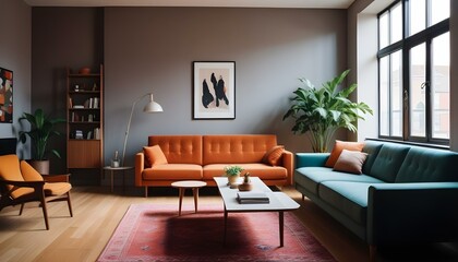 Fototapeta premium Photo interior modern design room 3d illustration