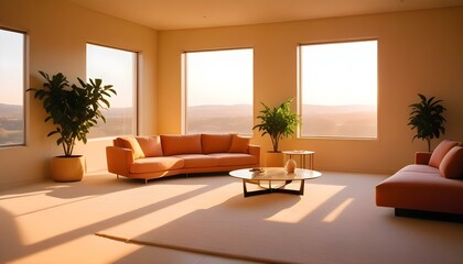 Photo interior modern design room 3d illustration