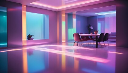 Photo interior modern design room 3d illustration