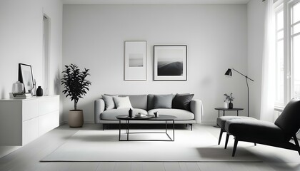 Photo interior modern design room 3d illustration