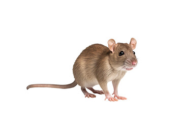 High-resolution rat isolated on transparent background for realistic wildlife illustrations and educational design projects featuring small mammals in nature-themed visual concepts