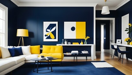 Photo interior modern design room 3d illustration