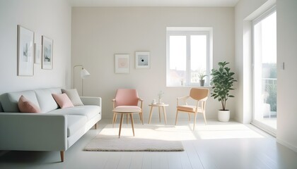 Photo interior modern design room 3d illustration