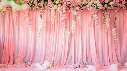 wedding flower decoration, flower backdrop background, rose wall, white rose, colorful background, fresh rose