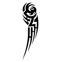 Simple Tattoo design. Tattoo tribal design vector. Art tribal tattoo Stencil.