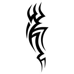 Simple Tattoo design. Tattoo tribal design vector. Art tribal tattoo Stencil.