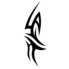 Simple Tattoo design. Tattoo tribal design vector. Art tribal tattoo Stencil.