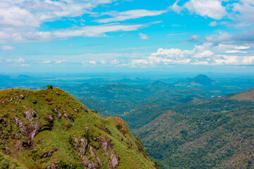 picturesque and epic View from the Small Adam Peak Mountain in Sri Lanka