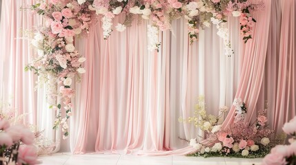 wedding flower decoration, flower backdrop background, rose wall, white rose, colorful background, fresh rose