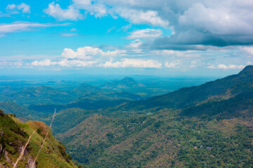 picturesque and epic View from the Small Adam Peak Mountain in Sri Lanka