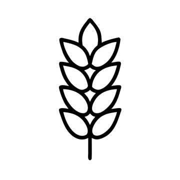 recommend clip art: Icon of Wheat in Minimalist Black and White Design, Agriculture and Harvest Concept