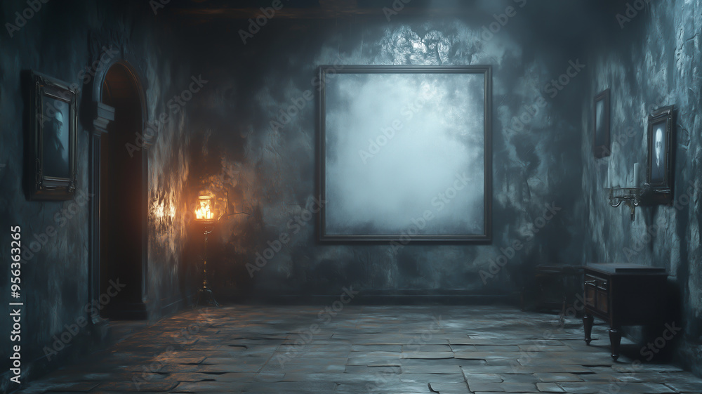 Wall mural presentation wallpaper with large blank space for text. generative ai.