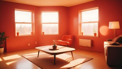 Fototapeta premium Photo interior modern design room 3d illustration