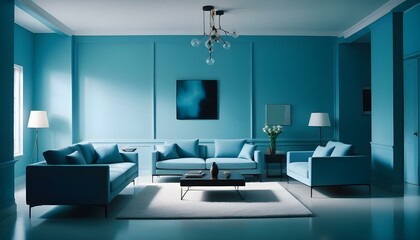 Photo interior modern design room 3d illustration