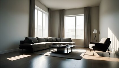 Fototapeta premium Photo interior modern design room 3d illustration