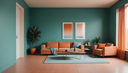 Photo interior modern design room 3d illustration