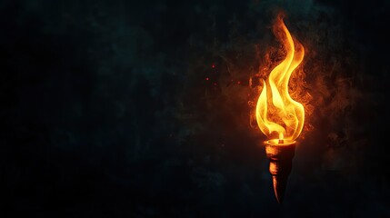 A glowing independence symbol against a dark backdrop, representing the eternal flame of freedom.