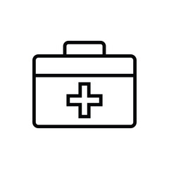 Medical Bag Icon First aid kit Healthcare Iconset Hospital Symbol, Red Cross, Emergency, Saving People, SOS, Help, Doctor's bag