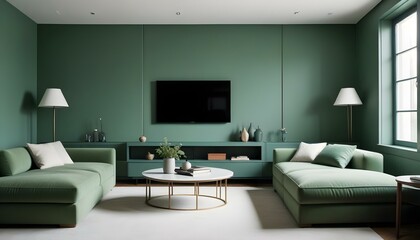 Photo interior modern design room 3d illustration
