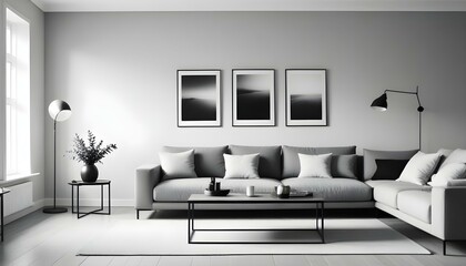 Photo interior modern design room 3d illustration