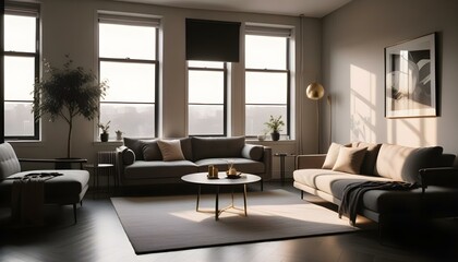 Photo interior modern design room 3d illustration