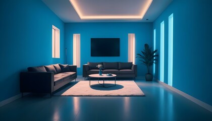 Photo interior modern design room 3d illustration