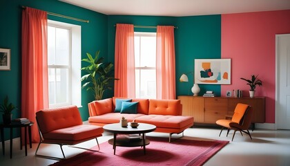 Photo interior modern design room 3d illustration