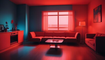 Photo interior modern design room 3d illustration