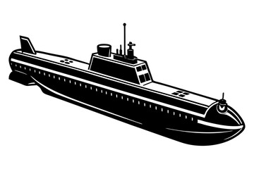 submarine silhouette vector illustration