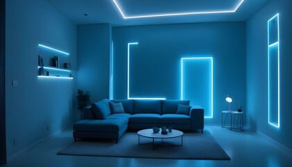 Photo interior modern design room 3d illustration