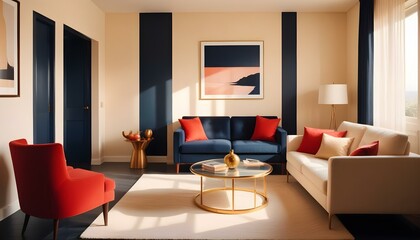 Photo interior modern design room 3d illustration