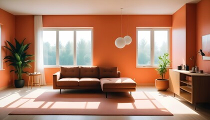 Photo interior modern design room 3d illustration