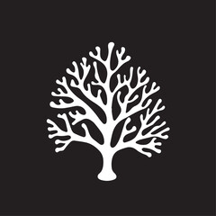 Coral in cartoon, doodle style . Image for t-shirt, web, mobile apps and ui. Isolated 2d vector illustration in logo, icon, sketch style, Eps 10, black and white. AI Generative
