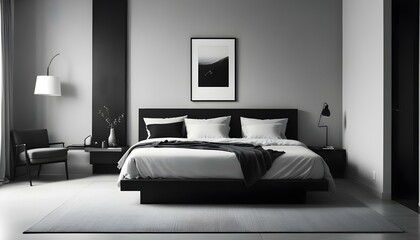 Photo interior modern design room 3d illustration