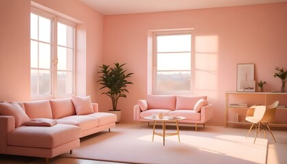 Photo interior modern design room 3d illustration