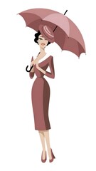 woman with umbrella 