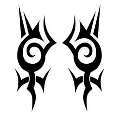 Tattoo designs. Tattoo tribal vector designs. Art tribal tattoo.