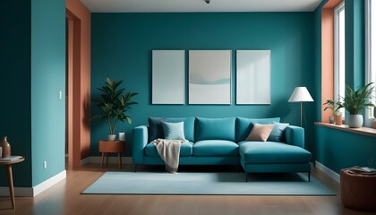 Photo interior modern design room 3d illustration
