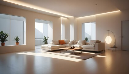 Fototapeta premium Photo interior modern design room 3d illustration