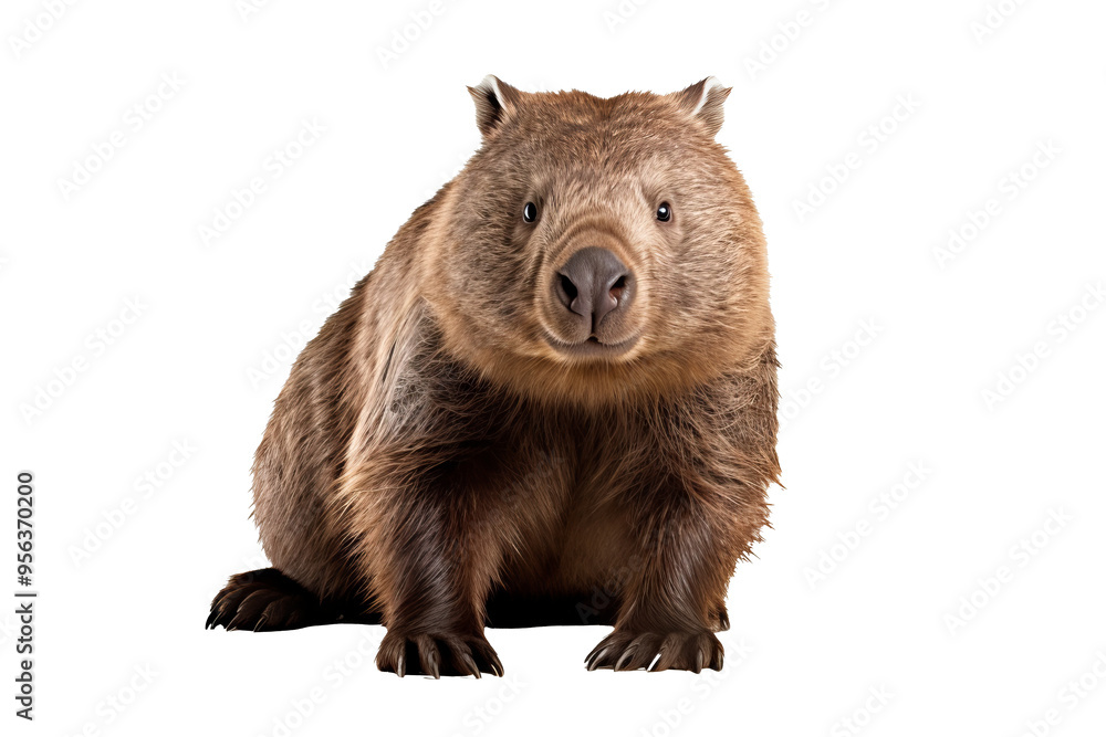 Canvas Prints high-resolution common wombat isolated on transparent background for wildlife conservation projects,