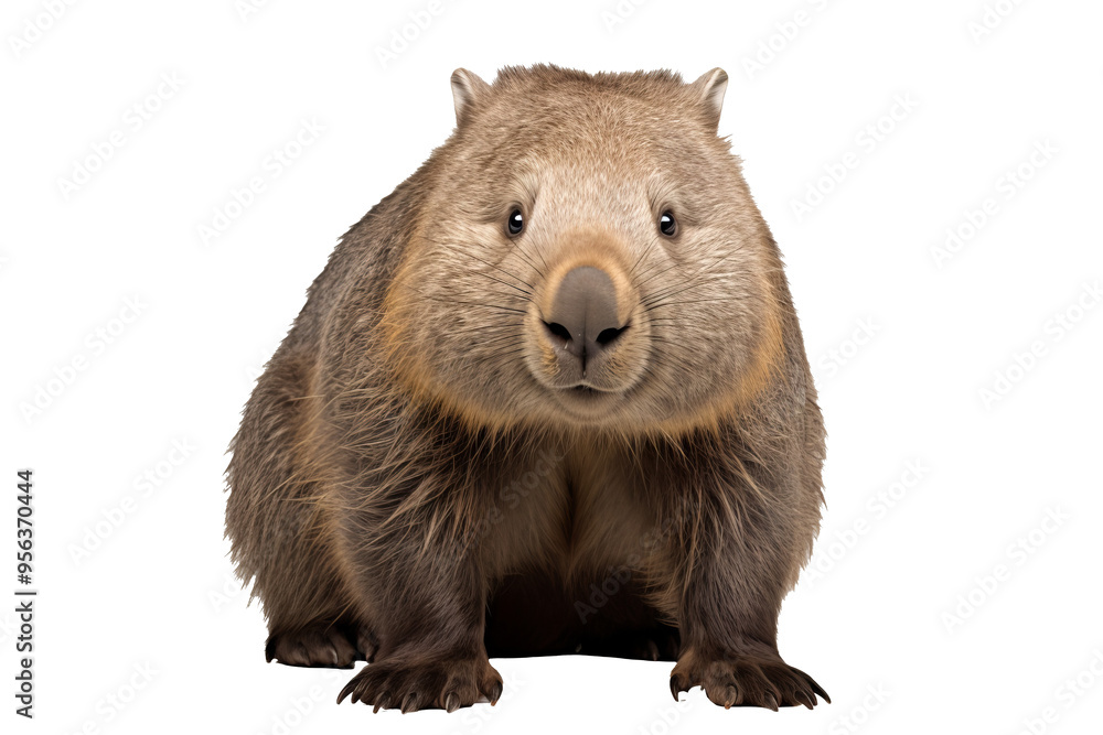 Canvas Prints high-resolution common wombat isolated on transparent background for wildlife conservation projects,