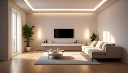 Photo interior modern design room 3d illustration