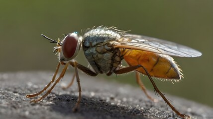 Naklejka premium close up of fly