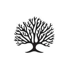 Coral in cartoon, doodle style . Image for t-shirt, web, mobile apps and ui. Isolated 2d vector illustration in logo, icon, sketch style, Eps 10, black and white. AI Generative