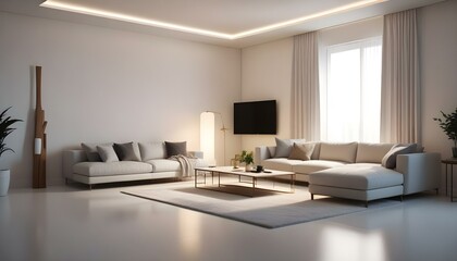 Photo interior modern design room 3d illustration